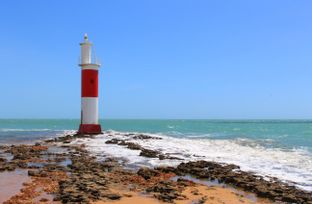 Galinhos Lighthouse, tranquility and unique scenery, Galinhos - RN, Brazil.